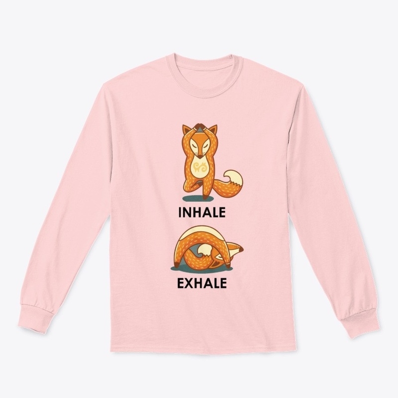 Inhale Exhale Fox Yoga T-shirt