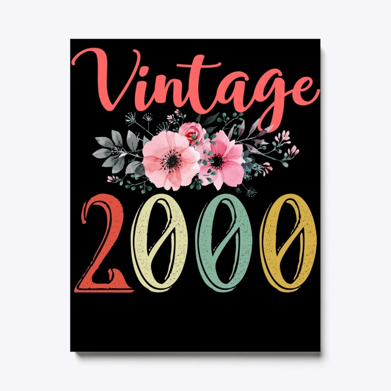 Vintage 2000 Floral 20th Birthday Gift