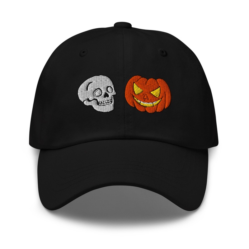 Skull & Jack-O’-Lantern Embroidered Hat