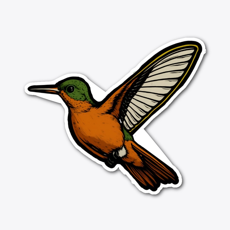 Cinnamon Hummingbird - Bird Art