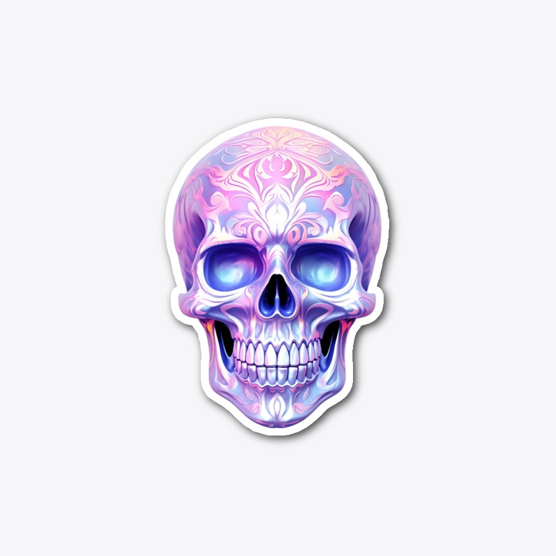Pink and purple skull