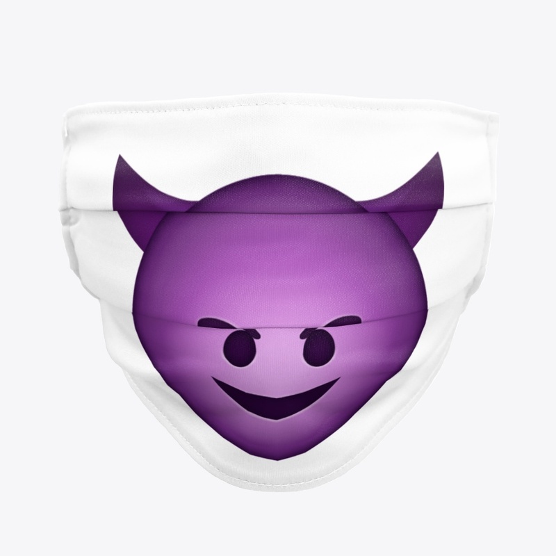 Purple Devil Emoji Face Mask
