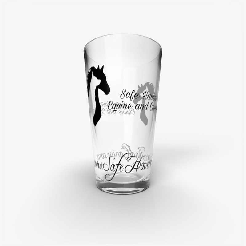 Safe Haven Pint Glass, Black