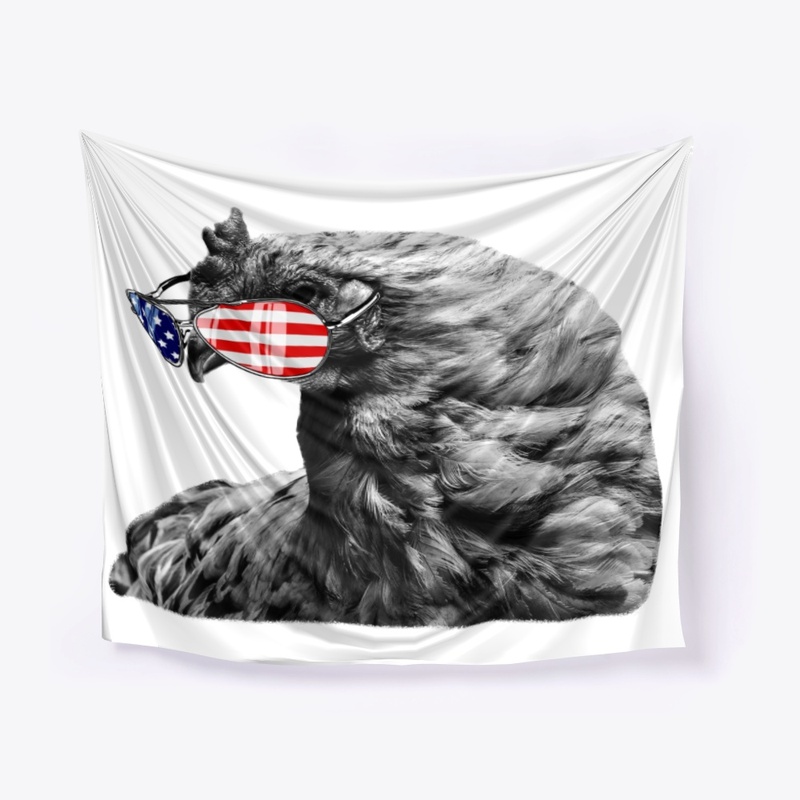Vintage American Flag Patriot Chicken