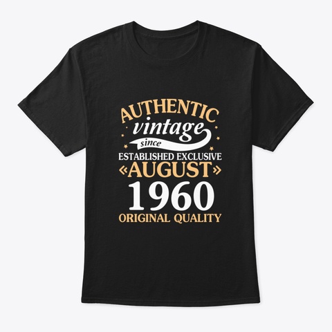 Authentic Vintage Since Established Excl Black T-Shirt Front