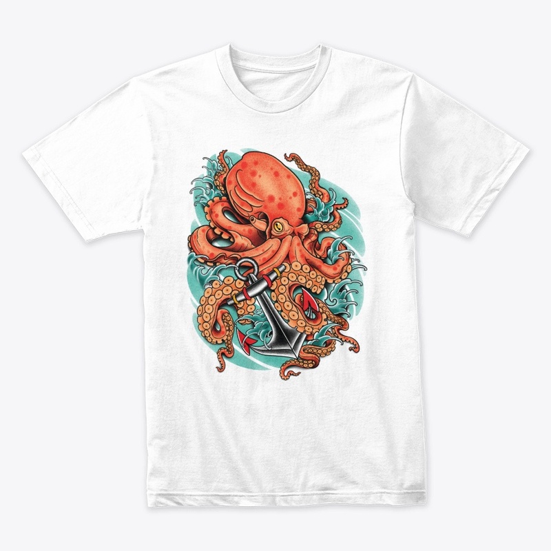 Seven Relics Giant Octopus Tattoo Design