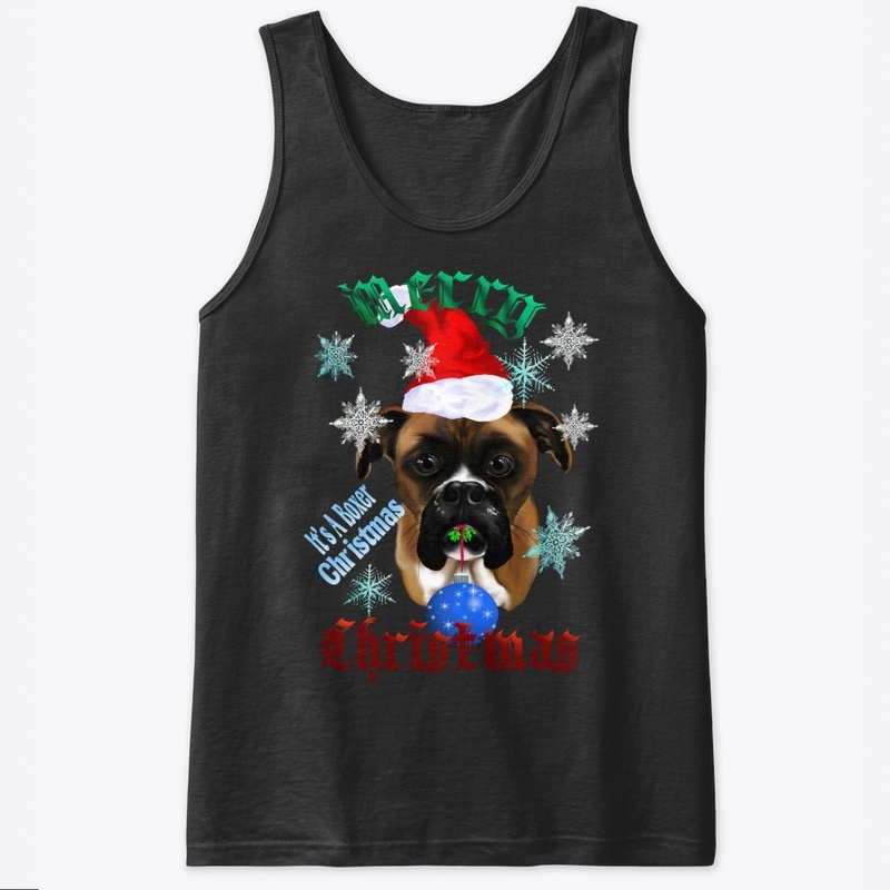 Wonderful-Christmas Boxer Dog Slim Fit 