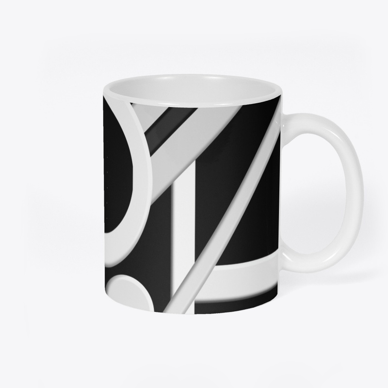Black and White 3D Geometric 