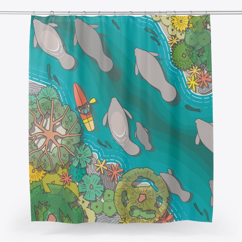 Manatee River Shower Curtain