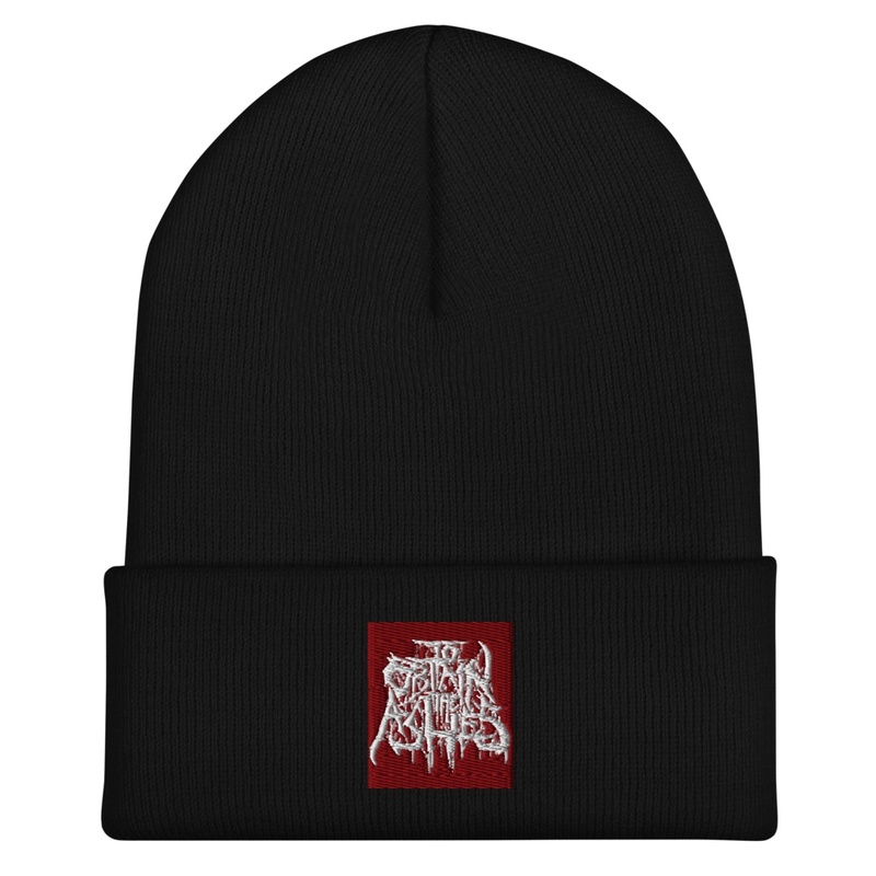 ToObtainTheAshes beanie red logo knit