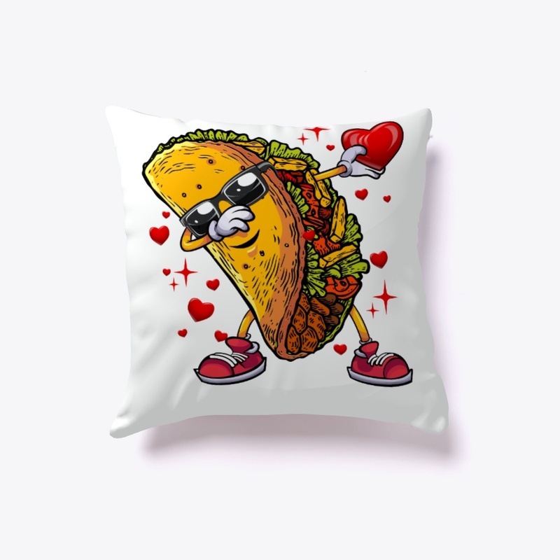 Dabbing Taco Heart  Valentines T Shirt