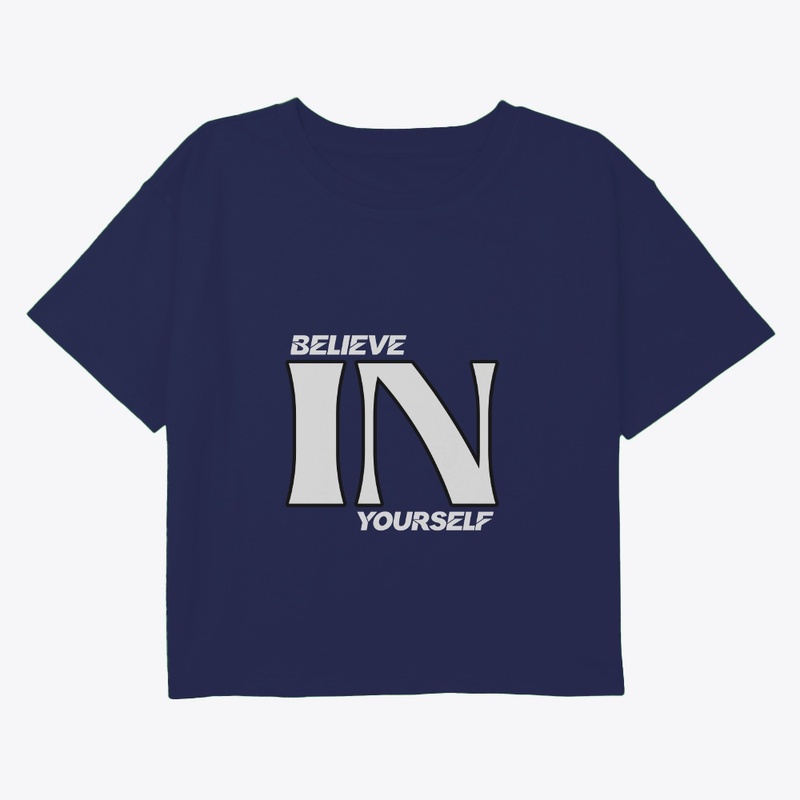Printed ' believe in yourself ' shirts