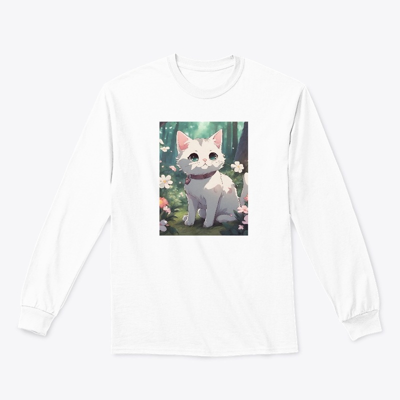 T-shirt design for forest cat