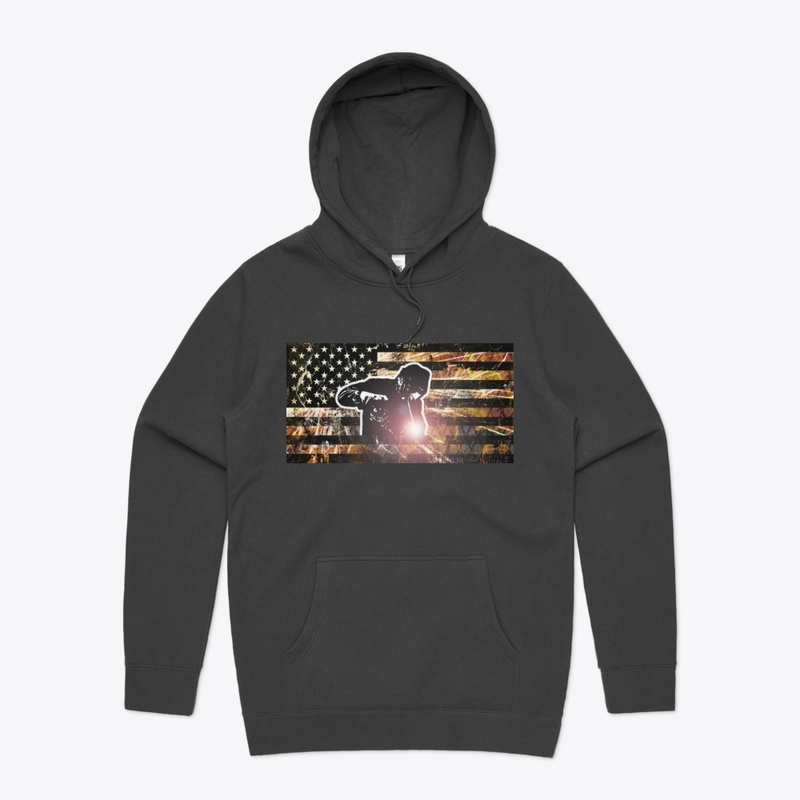 Welding Flag Sparks and Flames