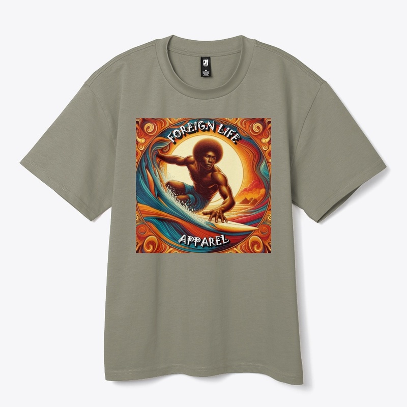 Foreign Life Male Surfer Poster Style