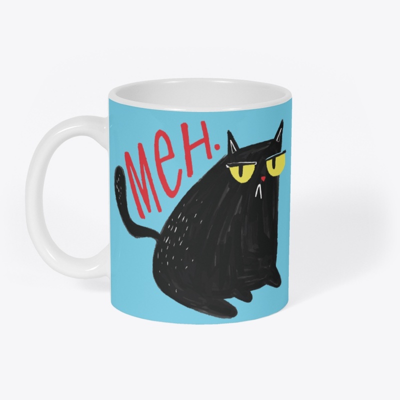 Funny Unimpressed Black Cat