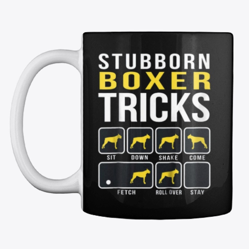 Stubborn Boxer Tricks Mug 