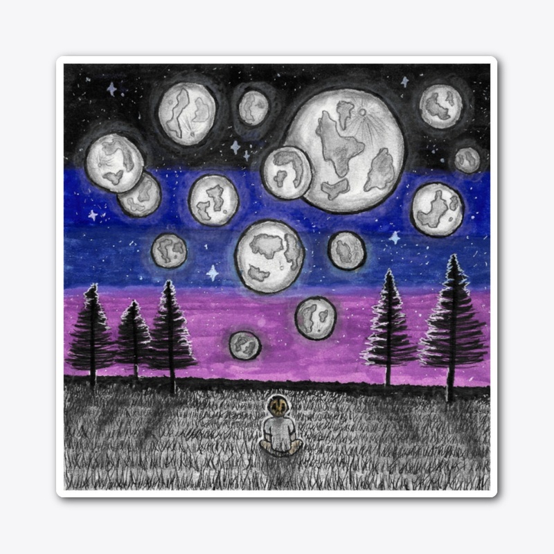 A Million Moons Sticker