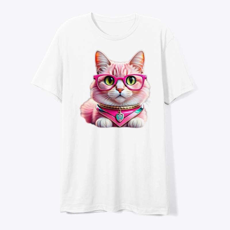 Glamour Paws: Pink Cat & Glasses