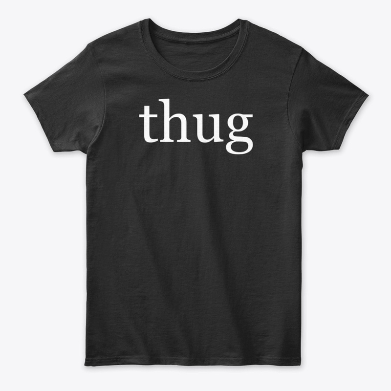 Thug in White on a Black Background