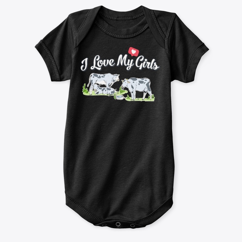I Love My Girls Cow Farmer Gift
