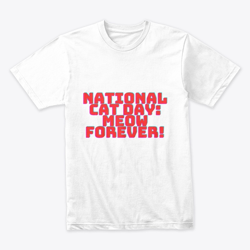 National Cat Day T-Shirt Design
