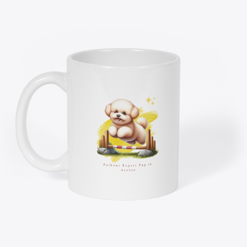 Parkour Expert Pup in Action Mug