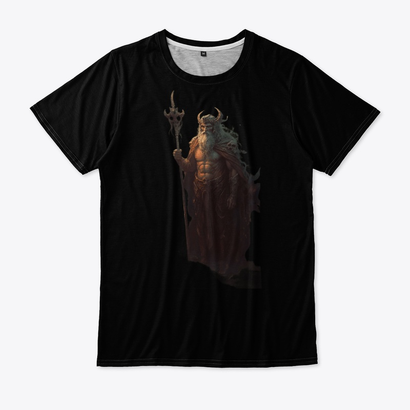 T-shirt attended by the gods of the sea