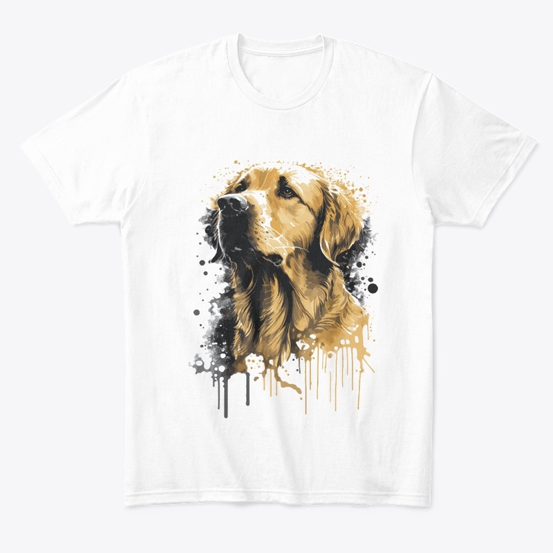 dog golden stily splash