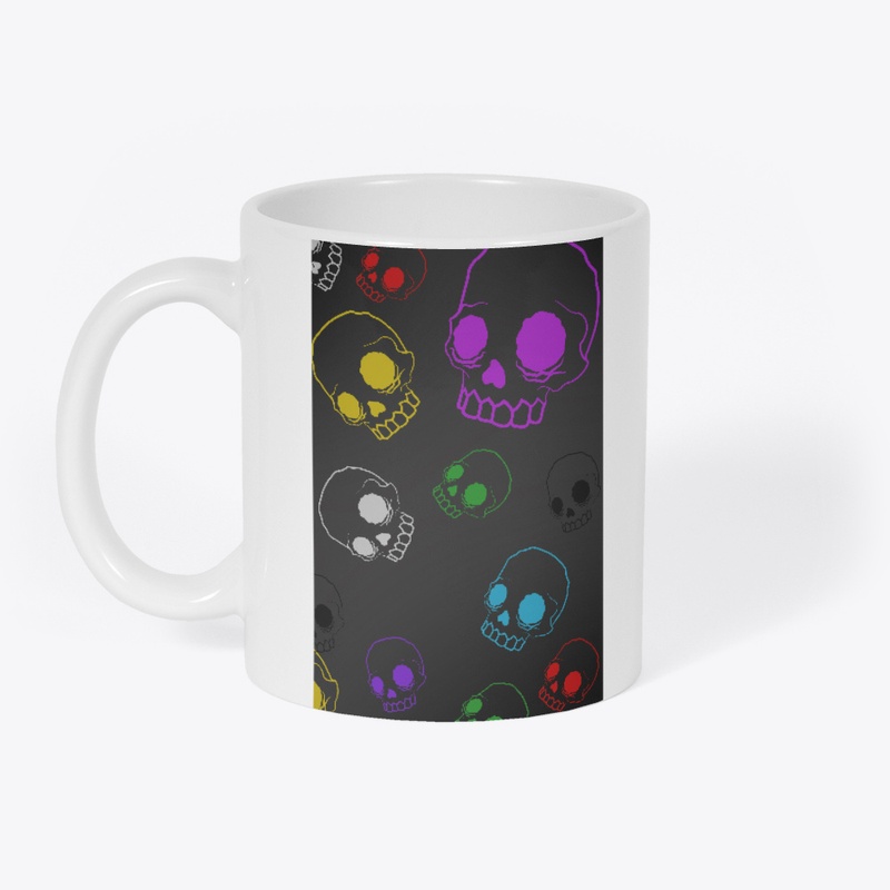 colored skulls 