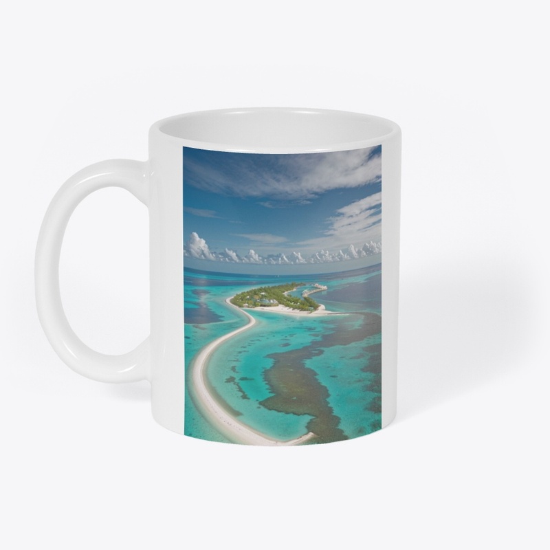 Coffee Mug, w/Maldives islands Landscape
