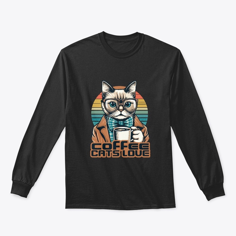 Coffee Cat Love T-shirt design