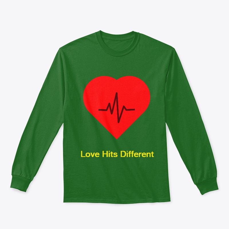 Heart Pulse Line Romantic T-Shirt Design
