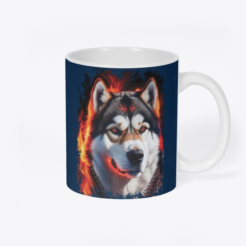 Flaming Alaskan Malamute