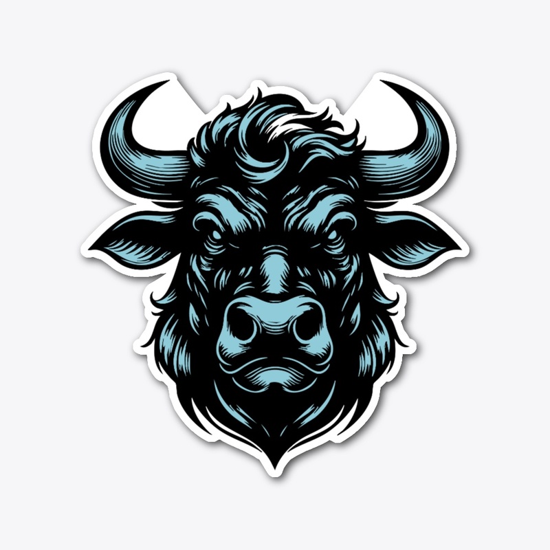 Striking Angry Cow Graphic
