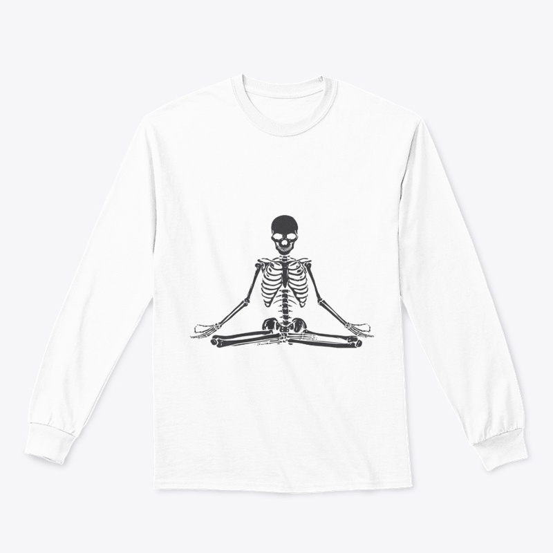 Meditating Skeleton Sticker