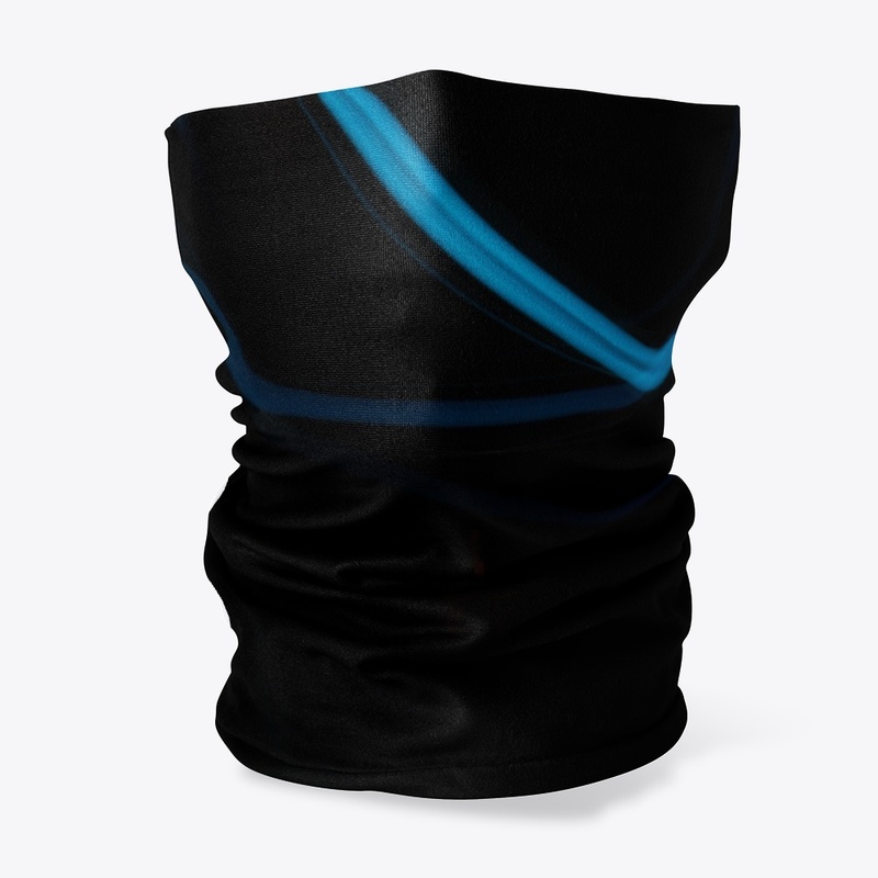 Black and Blue Swirl Abstract