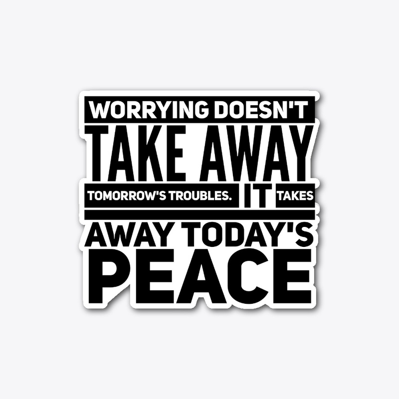 Worrying troubles peace black