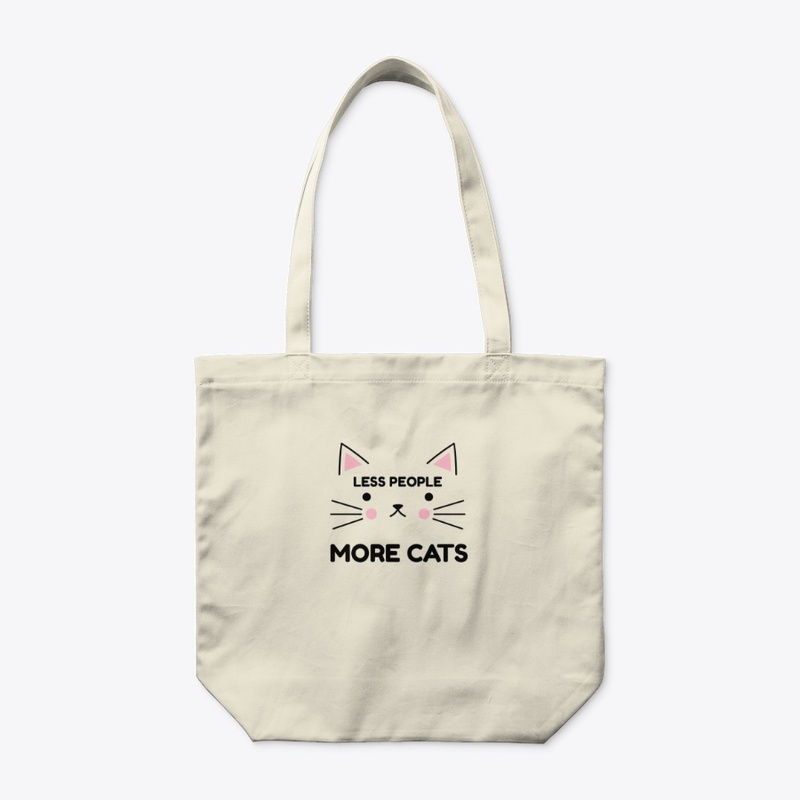 LESS PEOPLE MORE CATS T SHIRT...........