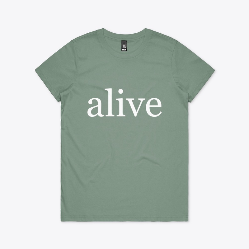 Alive Written in White