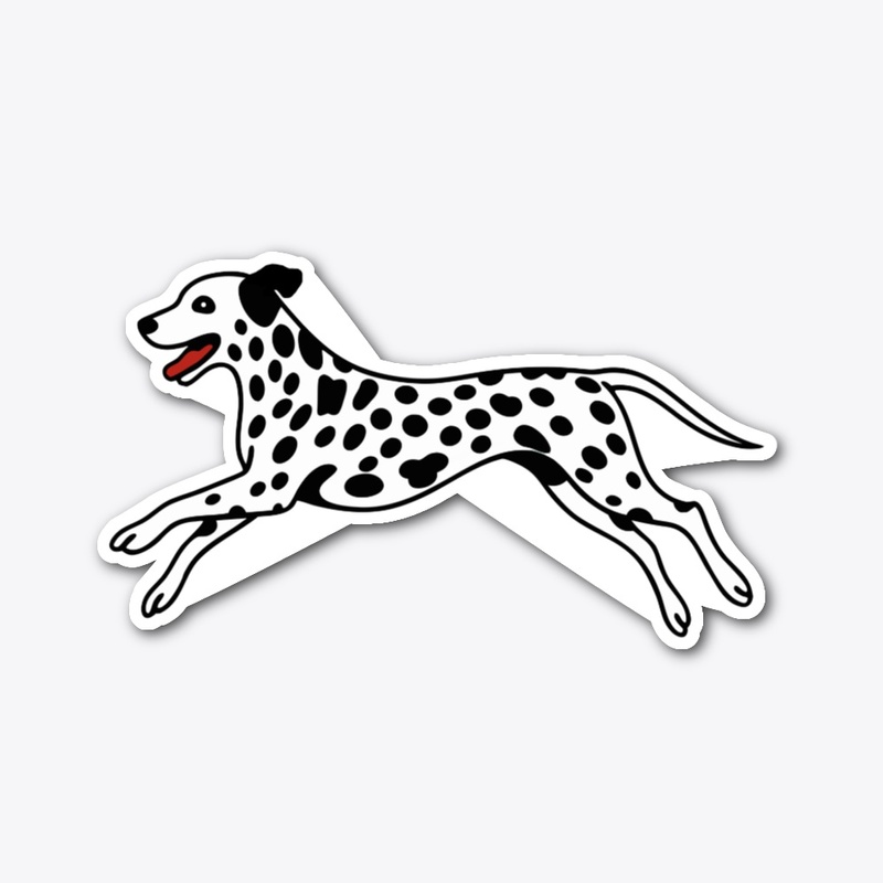 Running Dalmatian Dog 