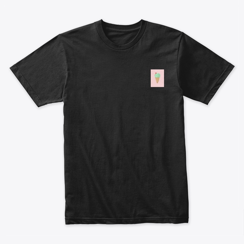 Minimalist Ice Cream Art T Shirt