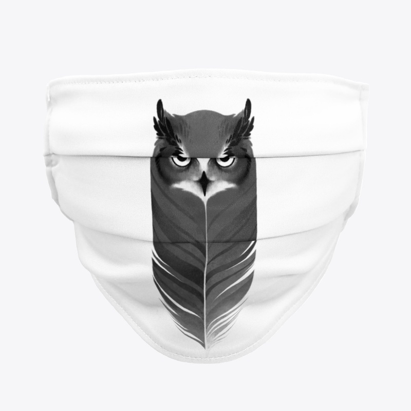 Owl On Feather