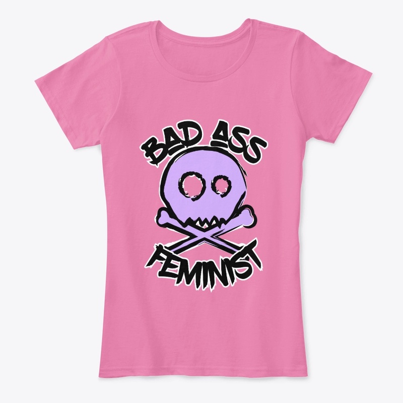 Bad Ass Feminist Skull and Cross Bones