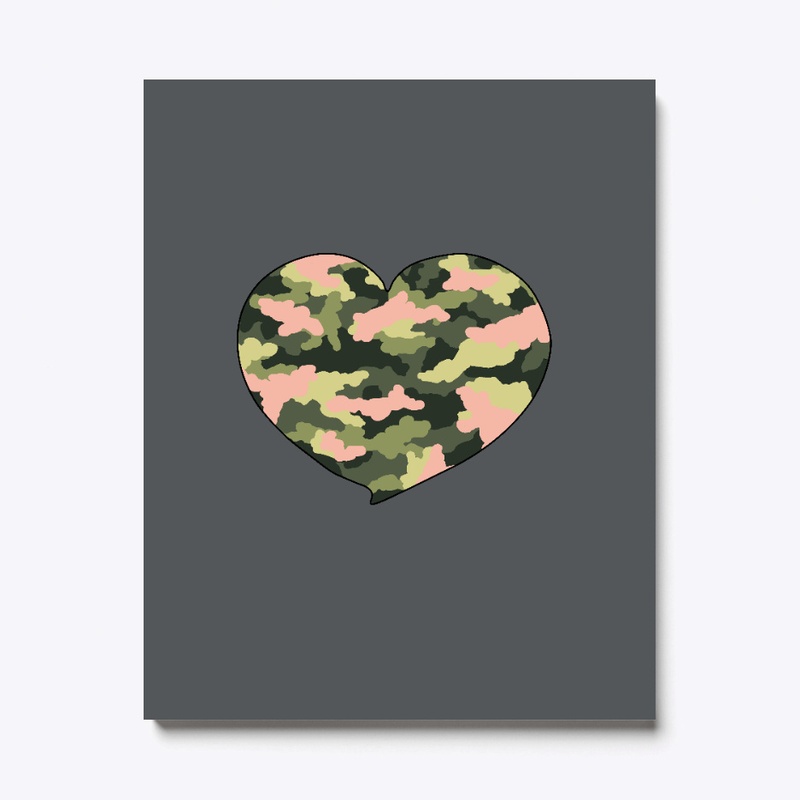 Pretty With Pink Camo Heart
