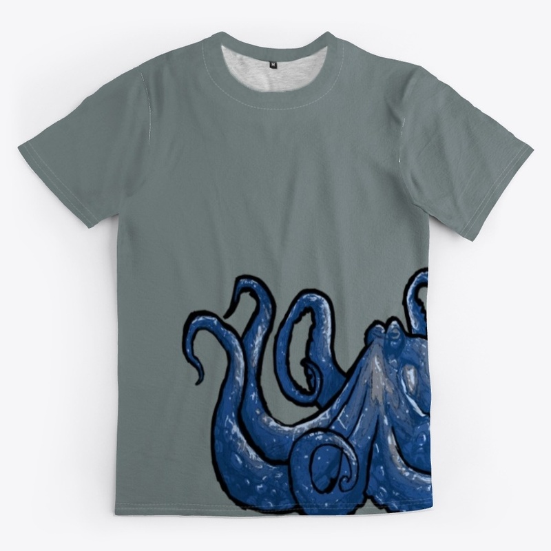 blue artsy octopus