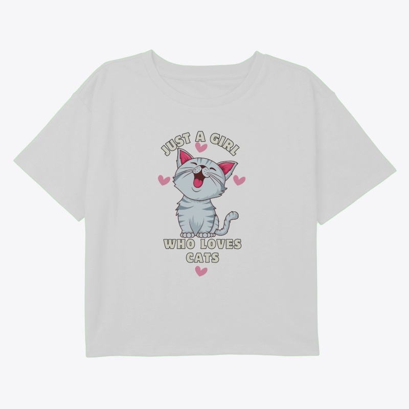 Girl Who Loves Cats – Cat Lover T-Shirt