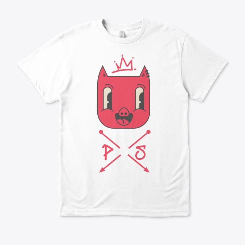 Red pig king of style and partying.