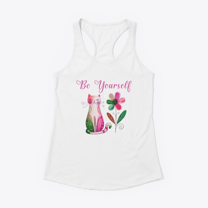 Be Yourself, Cute Boho Cat Design