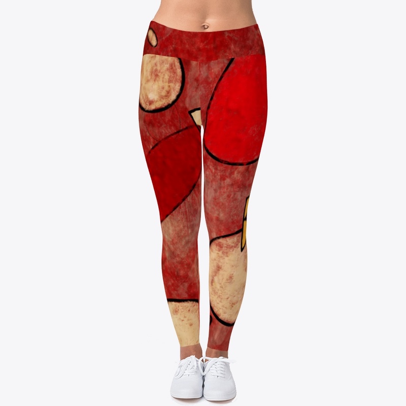 Circular Pattern Abstract Red Fall Tee